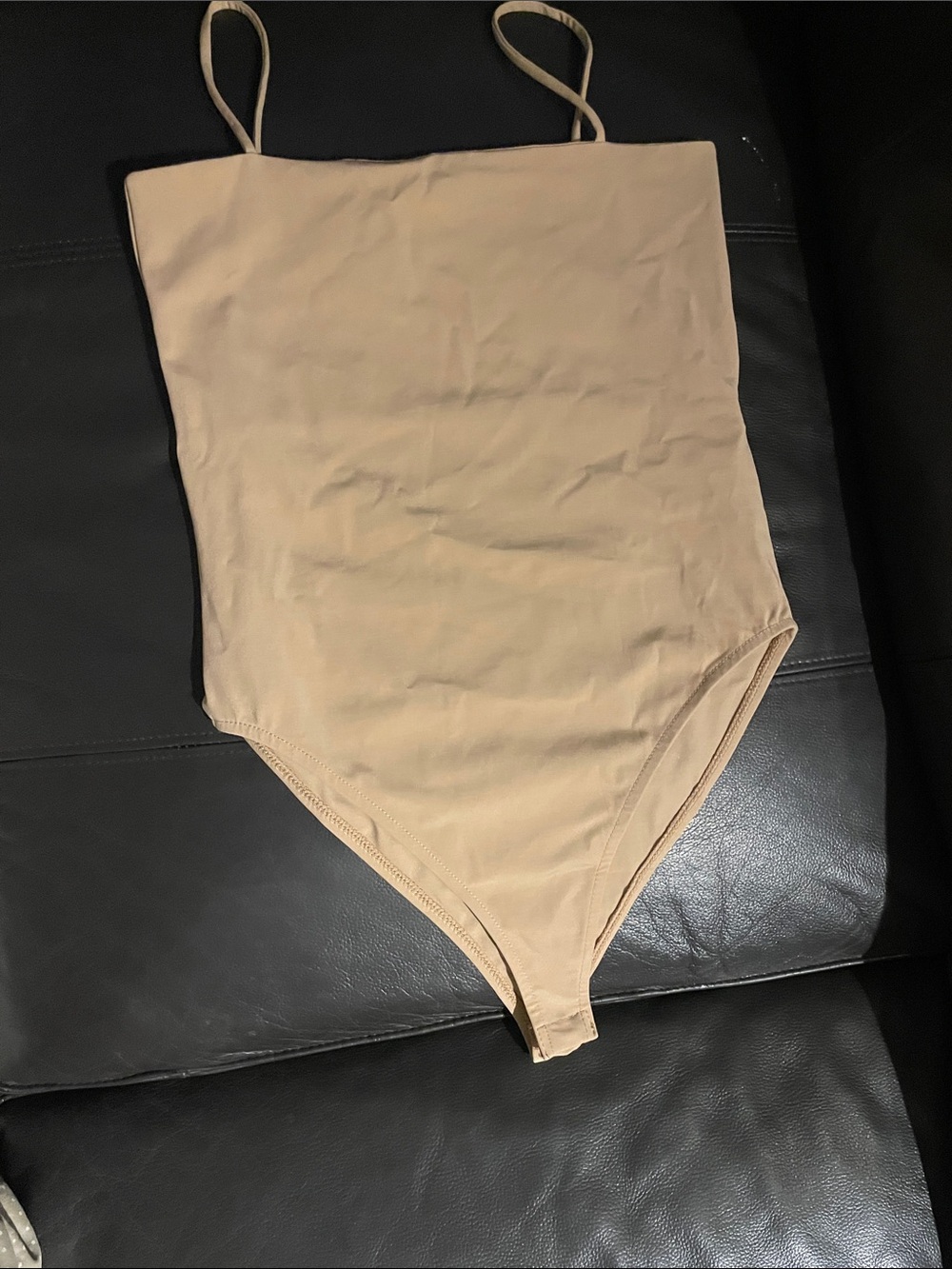 Zara Beige Slim Strap Bodysuit
